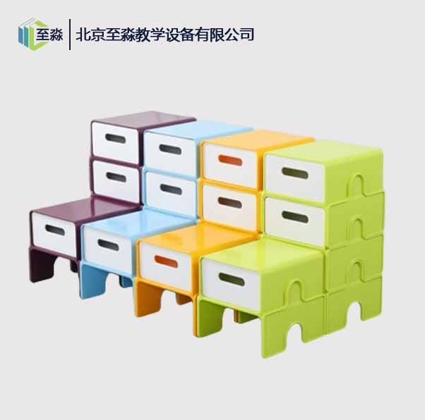 塑料储物叠加音乐凳